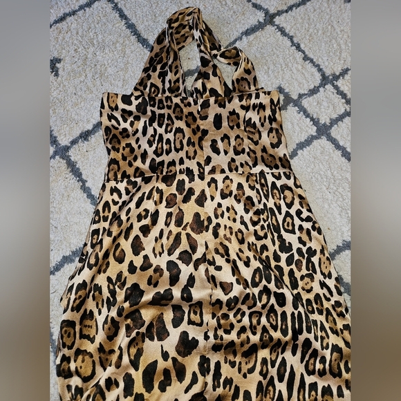 Lauren Ralph Lauren ruched animal print dress size 12 - Picture 3 of 6